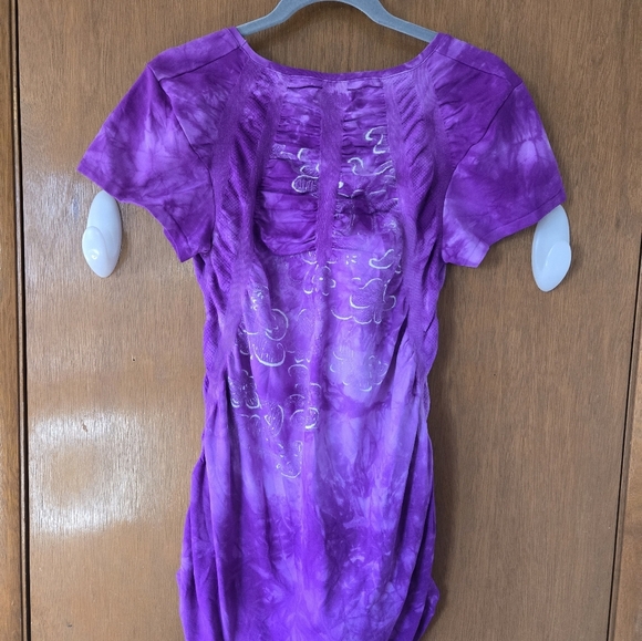 ATHLETA finish fast seamless purple short sleeve top size Med. - Picture 4 of 4